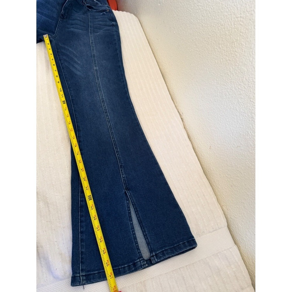 Aveology Womens Blue Flareโ Jeans Bootcut Denim Front Seam Size 18 - Picture 10 of 16